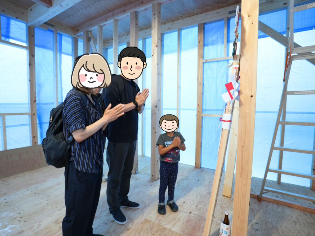 S様邸、上棟式と手形式を行いました